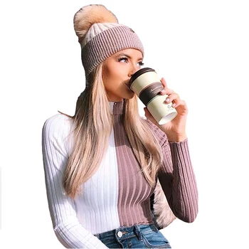 

Patchwork Women's Turtleneck Sweaters And Pullovers Autumn Knitting Clothes Skinny Sexy Cropped Lady's Sweater GRNSHTS Hot Sale