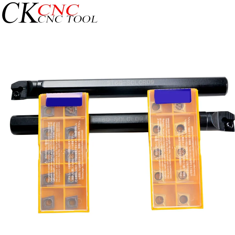 

1pcs S16Q-SCLCR09 + 1pcs S16Q-SCLCL09 lathe tools +20PCS CCMT09T304 turning tool carbide insert