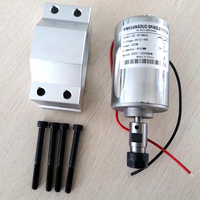 Cena Maszyna do grawerowania 48V DC wrzeciona ER11 3.175MM 200W wysokiej prędkości wrzeciona szczotka chłodzony powietrzem PCB silnik wrzeciona i wspornik