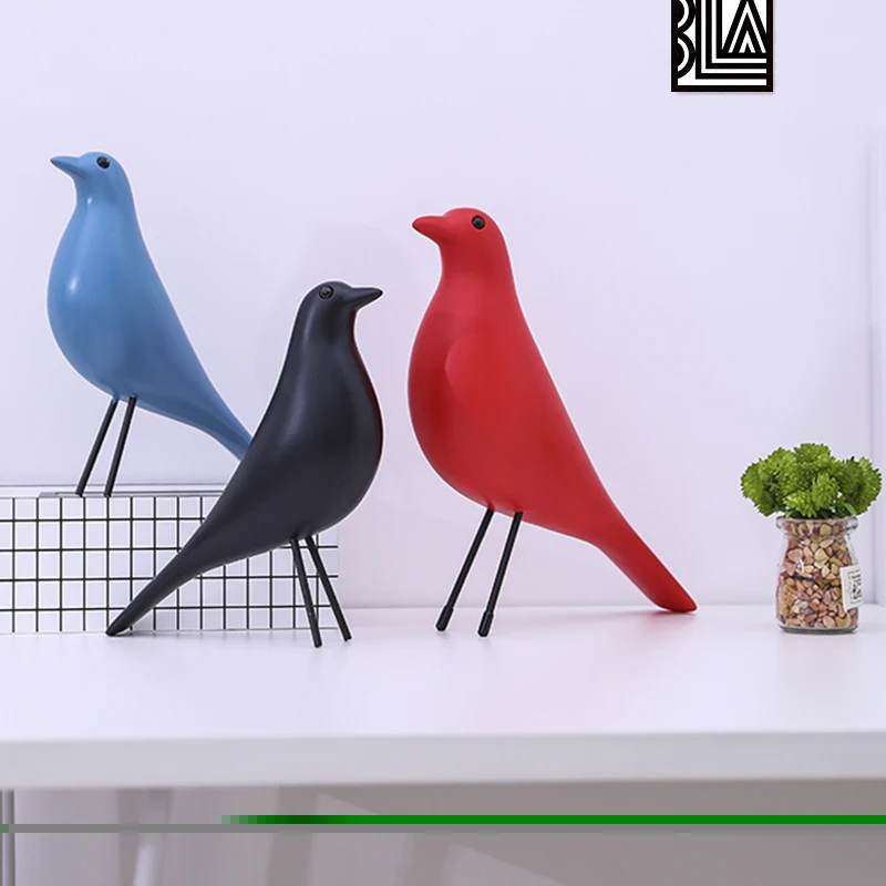Modern Nordic House Bird Sculpture Home Decor Accessories Office Decoration Resin Decor Wedding Gift