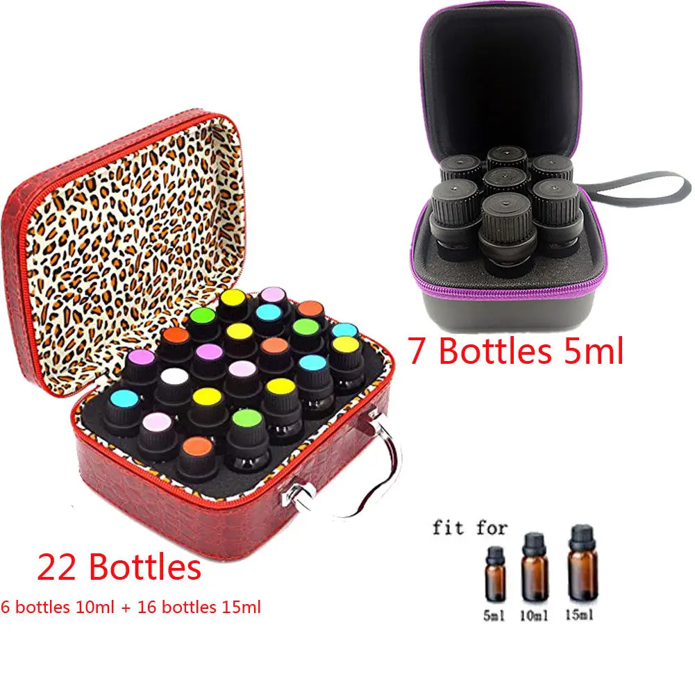 

New Essential Oil Carry Case 22 Bottles 5-15ML Perfume Box Portable Holder Storage Aromatherapy Hand Bag