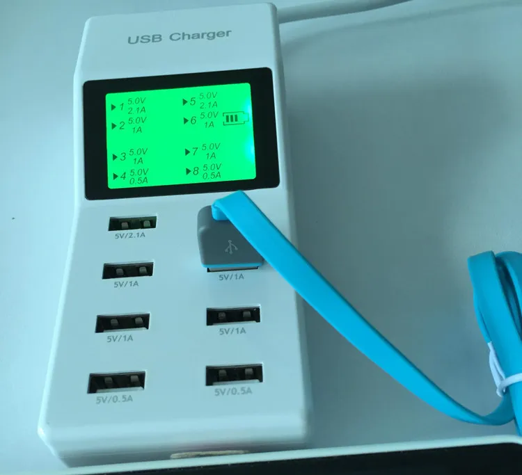 Высококачественный Универсальный светодиодный usb-адаптер для зарядного устройства с 8 портами для samsung для iPhone ipad для телефона Xiaomi