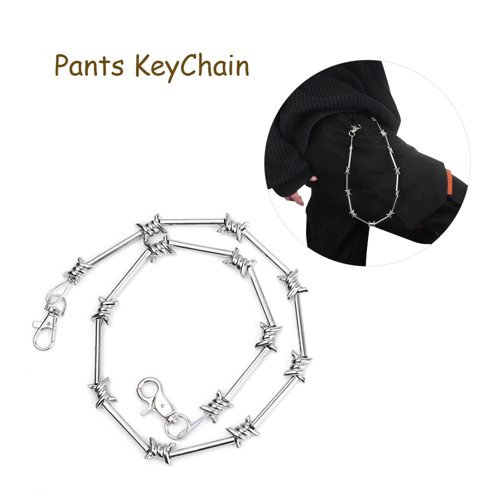 

New Arrival 2019 New Arrival Unisex Fashion 75 cm Rock Punk Style Metal Pants KeyChain Pallet Chain Hip Hop Jewelry