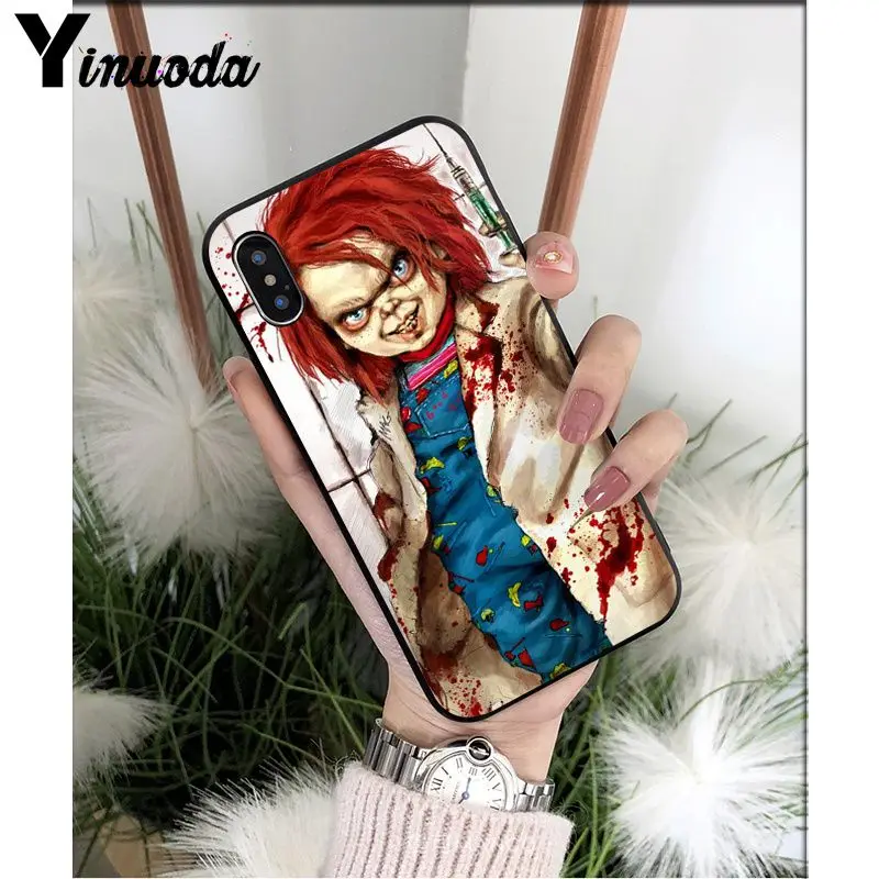 Yinuoda CHUCKY HORROR CHURSE CHUCKY CHILDS TPU Cell Phone Case for Apple iPhone 8 7 6 6S Plus X XS MAX 5 5S SE XR Mobile Cover