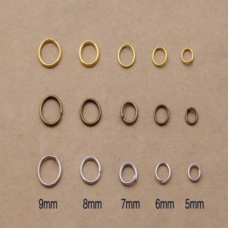 

SONGLONG metal circle Open Jump Rings Split Rings Handcraft Materials Closed Loop Gold Silver Bronze Color thick wire 0.7mm