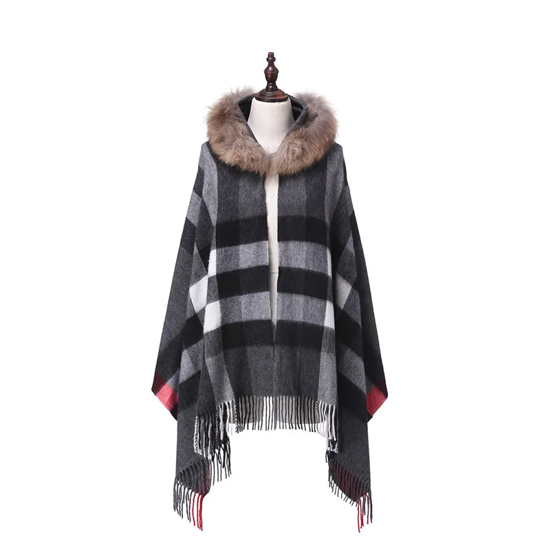 ZY87034 воротник енота с капюшоном сетки шоу горячая мода осень зима шерсть длинный теплый шарф на шею шарф женский разноцветный - Цвет: Black