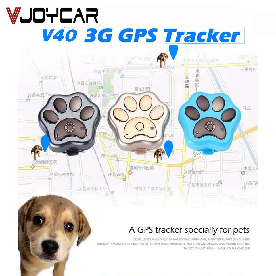 Buy VJOYCAR V40 WCDMA 3G Pet GPS Tracker Mini GSM WIFI