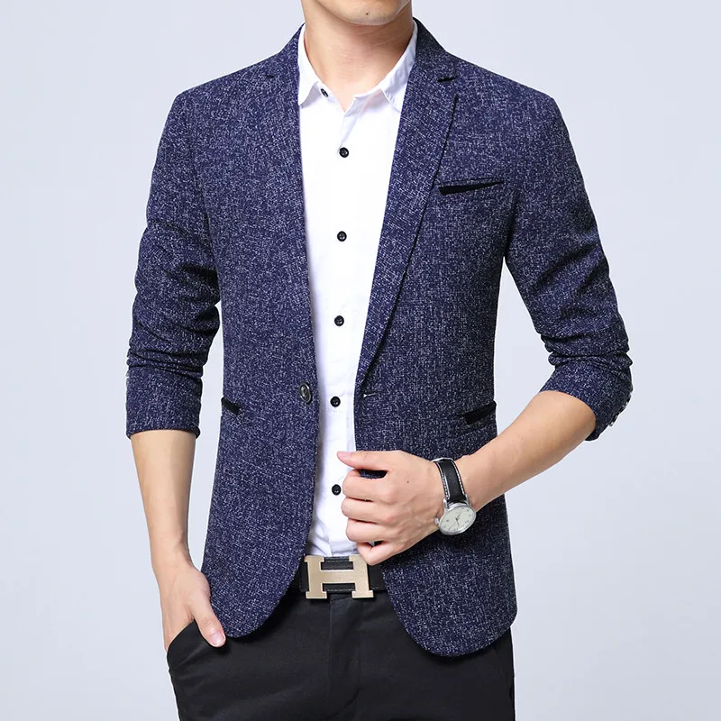 2017 Spring Black Blazer Masculino Men Fashion Casual Slim