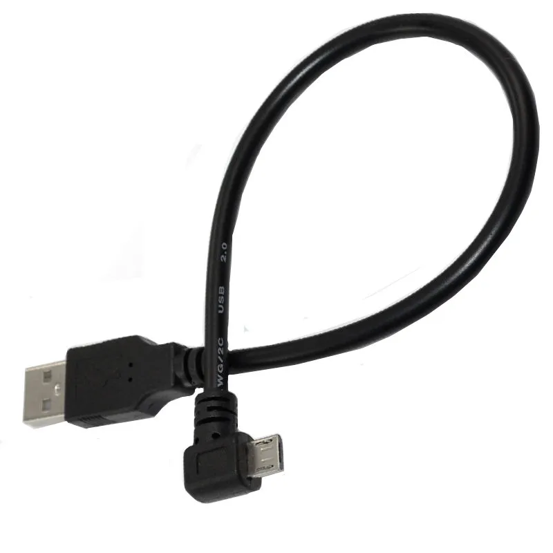 90 градусов 4 Угол micro USB папа к USB 2,0 Тип A папа кабель адаптер 0,25 м 1 м 1,5 м