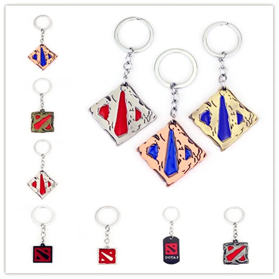Игра DOTA 2 логотип стиль металлическая ий Брелок с подвеской брелок кольцо dota2 для