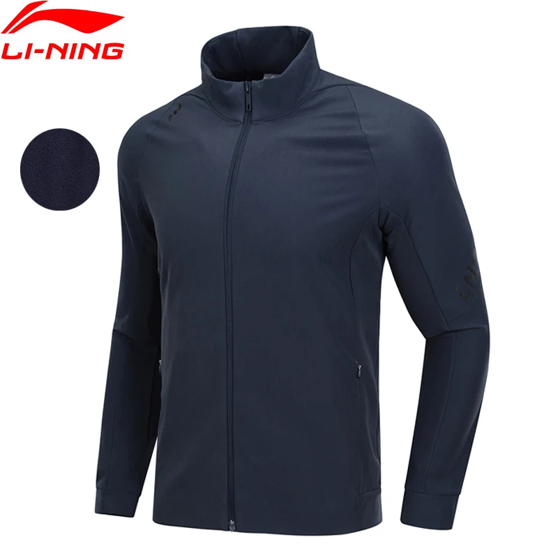 Li-Ning мужская тренировочная серия куртка 3D облегающая Флисовая теплая 91%
