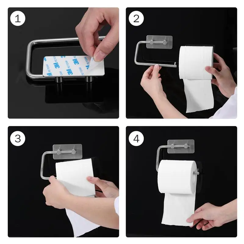 OUNONA 1 PC Self Adhesive Towel Dispenser Durable Toilet Paper Holder Sticky Wall Mount Tissue Roll Hanger Bathroom Kitchen OUNONA 1 PC Self Adhesive Towel Dispenser Durable Toilet Paper Holder Sticky Wall Mount Tissue Roll Hanger Bathroom Kitchen