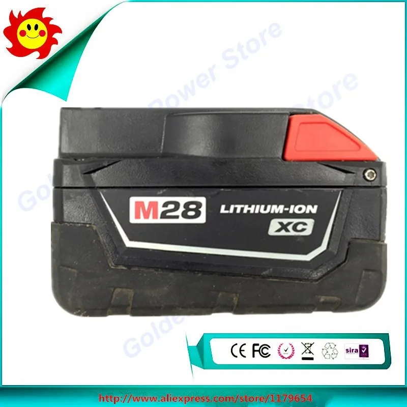 Бесплатная доставка Milwaukee M28 28v 3000 mAh/3.0Ah литий-ионный Электроинструмент