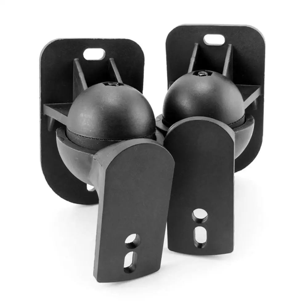 

2 Packs Sound Speaker Mounts Black Universal Wall Mount Speaker Brackets 7.7lbs Weight Capacity Swivel & Tilt