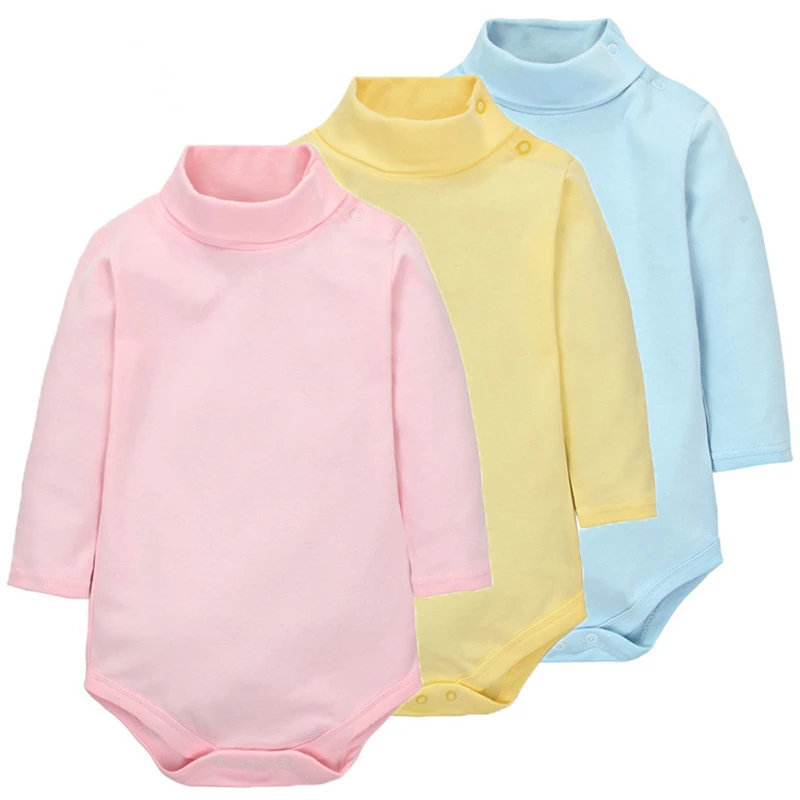 100 Coton Bebe Body Automne A Manches Longues Uni A Col Roule Combinaison Infantile Bebe Fille Vetements Nouveau Ne Roupa Bebe Garcon Vetements Aliexpress