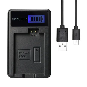 

5PCS LP-E5 Charger LCD USB Charger for NIKON KISS F X2 X3 Rebel XS XSi T1i UK EOS 450D 500D 1000D KISS F X2 Cameras Battery