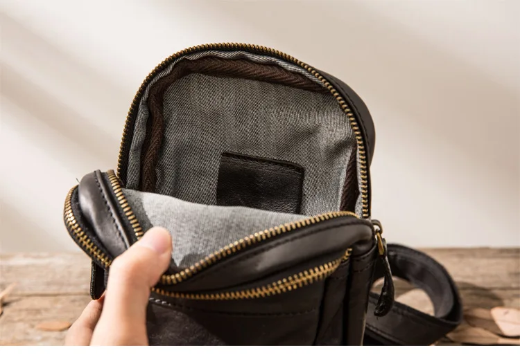 Para Homens Feminino Genuíno Sling Saco de