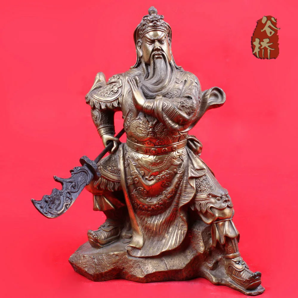 

Bronze sculpture, guan gong decoration crafts juggernaughts copper guan gong bronze statue bronze sculpture, derlook decoration
