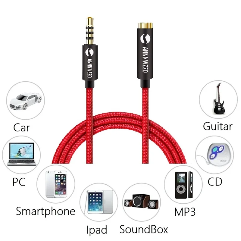 Yuanji 3.5mm Jack male to 3.5mm Female Aux Extension Cable Audio Cable Headphone Extension Cable Cord for Computer Yuanji 3.5mm Jack male to 3.5mm Female Aux Extension Cable Audio Cable Headphone Extension Cable Cord for Computer