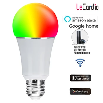 

RGB Sunrise Wake-Up Wifi Bulb Smart Light Phone Remote Control, 7W E26 E27 Compatible with Alexa Google Home Assistant Phone