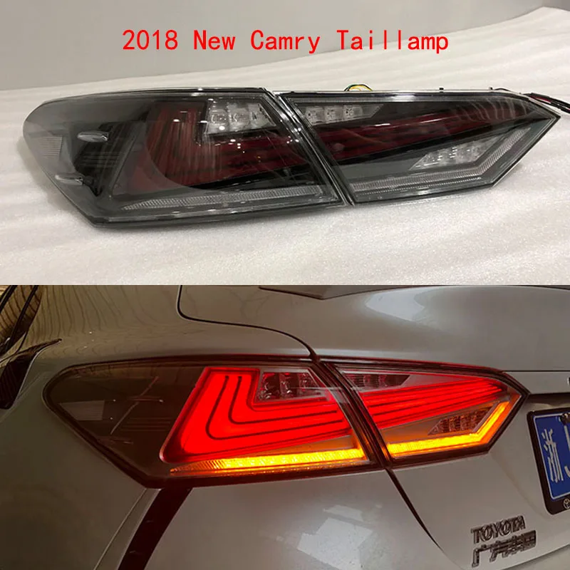 Для 2018 новая машина скорой помощи Toyota Camry задние светильник с движущимися