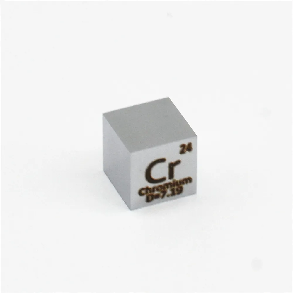 

Chromium Polished Cube Cr chrome Exquisite Mirror Shining Metal Element Collection Science 10x10x10mm Density Development