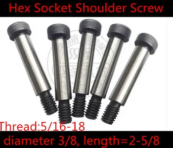 

10 Pieces 5/16-18 Threaded 3/8 x 2-5/8" L 12.9 Grade Alloy Steel Hexagon Socket Head Shoulder Screw Bolt