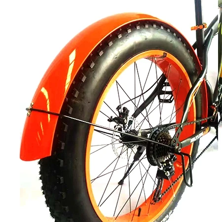 wolf's fang Snowmobile Bicycle wings Bicycle fender wing bike Iron material Strong durable Full coverage free shipping - Color: Orange