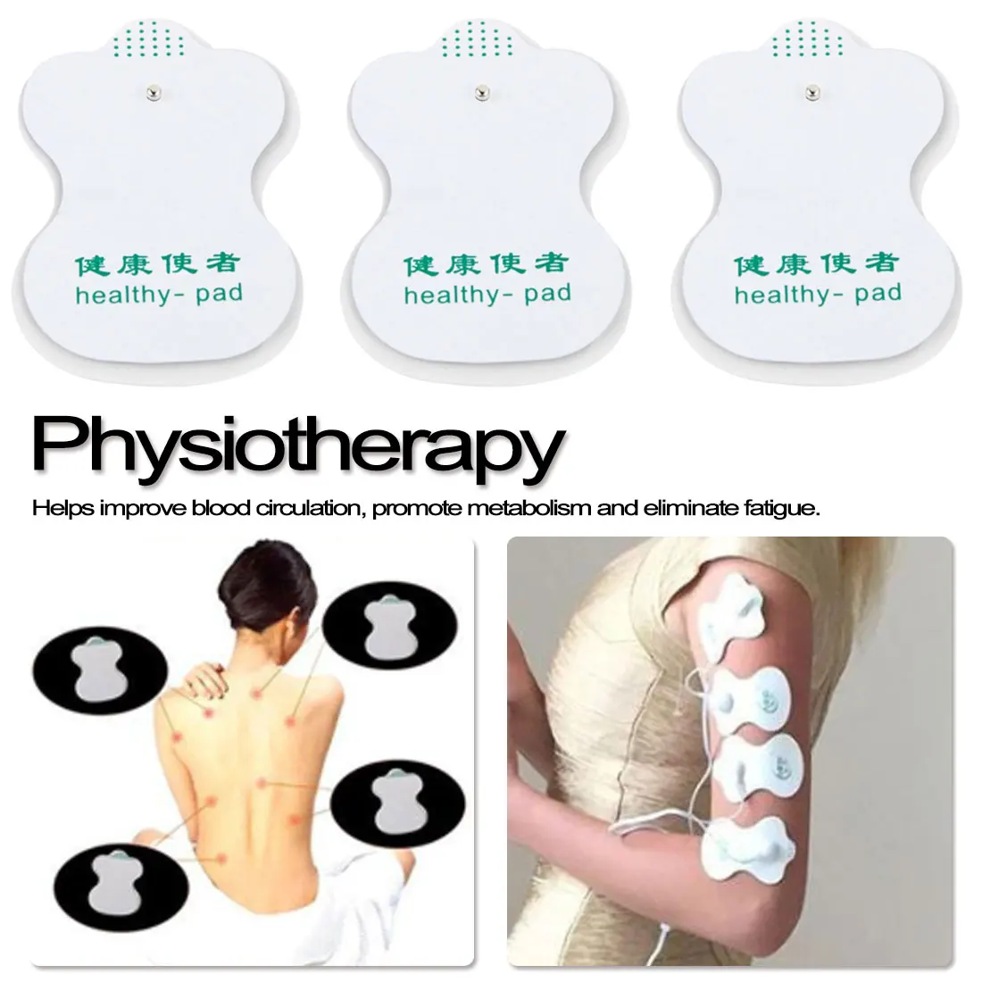 

Body Massager Frequency 20Pcs White Electrode Pads For Electric Tens Acupuncture Digital Therapy Machine for Slimming Electric