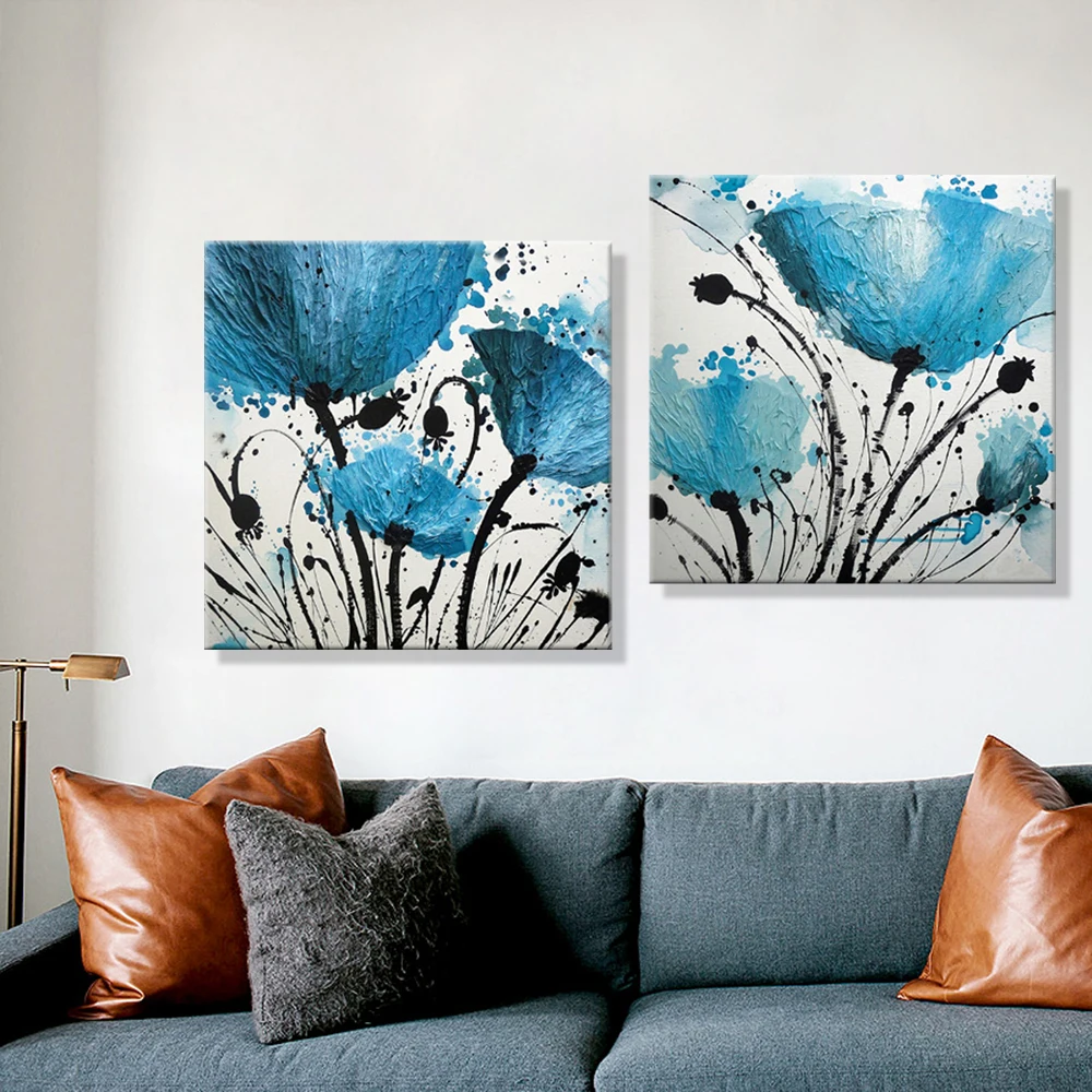 Настенная картина 3 шт. цветок лотоса|ink painting|3 piecepictures on wall |