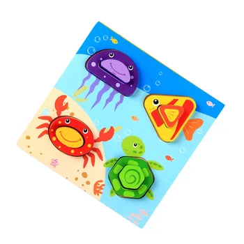 

Sea World Puzzle Toy Wood Puzzle Toy Colorful Puzzle 0-1-2-3-6 Years Old's Toy Educational Toy for Baby Kid
