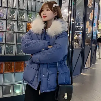 

2019 Winter Jacket Women New Fashion Female Winter Coat Parkas Thicken Fake Fox Fur Collar Down Cotton Clothing coat women