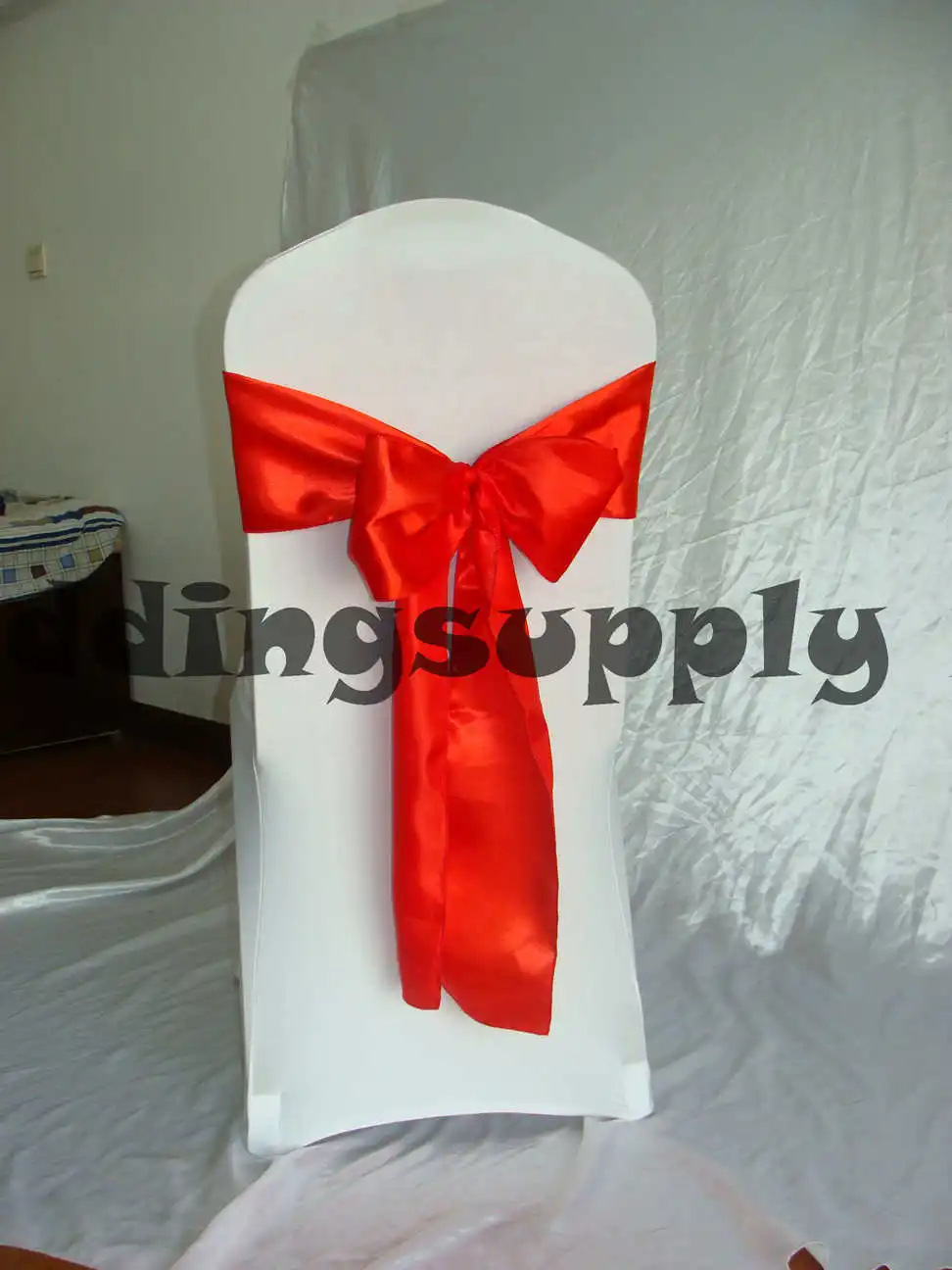 200 red Satin Chair Cover Sashes for Chair Wedding Chair Cover Sash