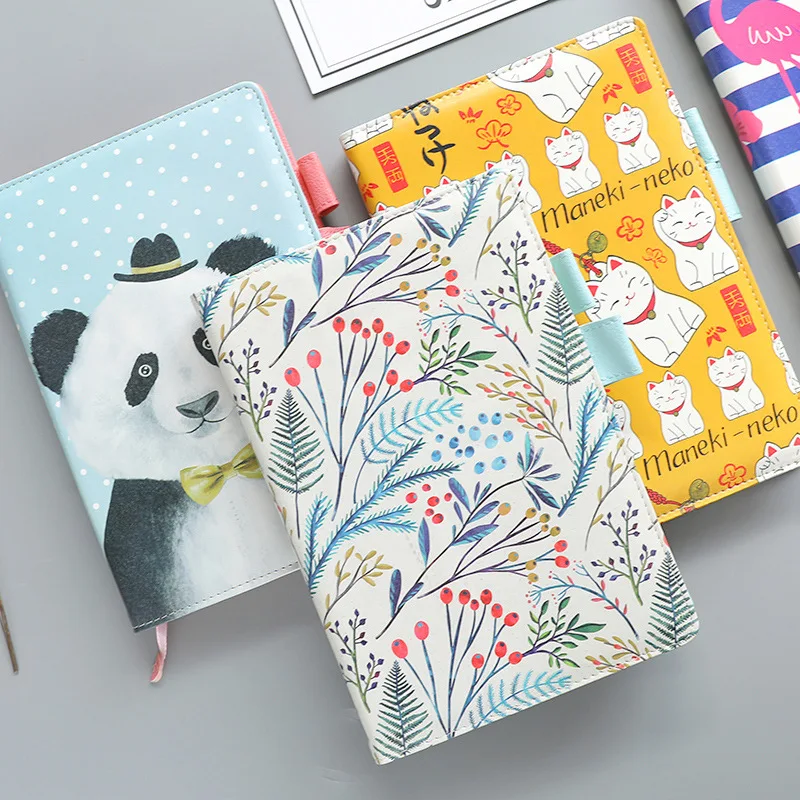 

1pcs notebook hand book stationery creative PU leather notebook small fresh B5 large hand book diary