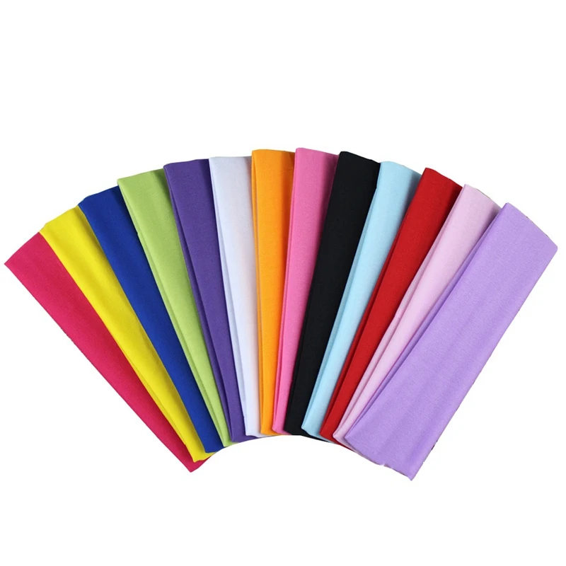 

Yoga Hair Bands Sport Elastic Headband 2pcs/pack Sports Yoga Accessory Dance Biker Wide Headband Stretch Ribbon Cotton Hairband