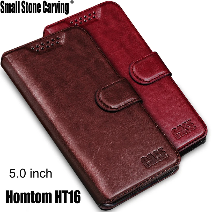 Для HOMTOM HT16 силиконовый чехол + кожаный чехол-бумажник с откидной крышкой для телефона Капа Для Doogee HOMTOM HT16 крышка 5 "Защитная пленка coque