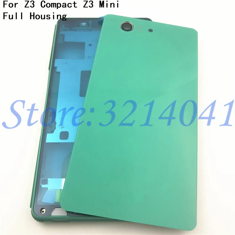 

Full Housing Case For Sony Xperia Z3 Compact Z3 Mini D5803 D5833 LCD panel Frame Middle Bezel Battery door Cover