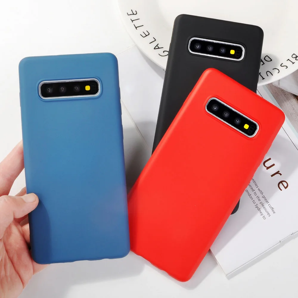 

Candy Color Phone Case For Samsung Galaxy S8 Plus Note8 Anti-knock Soft Silicone Cover for Samsung Galaxy S8 S9 Plus S10 Lite