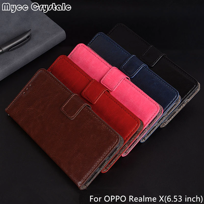 Новый Arrvial кожаный магнитный Флип PU Чехол-бумажник для OPPO Realme X Чехол RMX1901