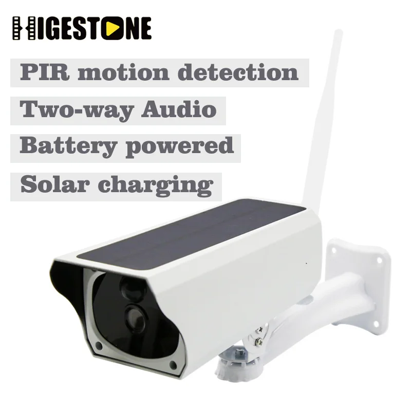 Higestone 1080 P ip-камера на солнечной батарейке 2.0MP беспроводная Wi-Fi камера видеонаблюдения Водонепроницаемая наружная Мощность HD камера IR ночного видения