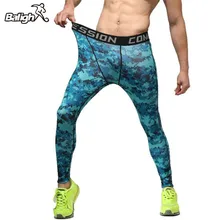 Мужские компрессионное белье Леггинсы базовый слой фитнес длинные колготки Камуфляжный принт спортивные брюки быстросохнущие мужские повседневные штаны