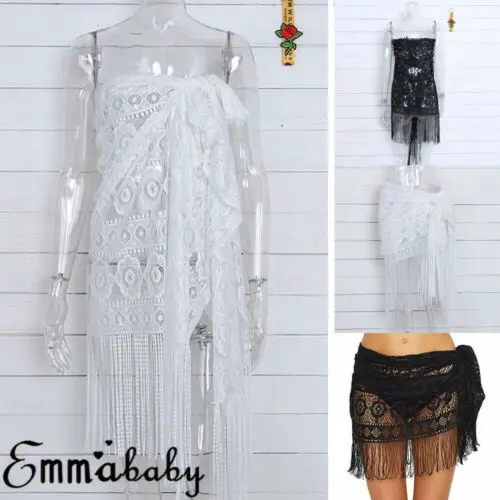

Black Chiffon Wrap Pareo Dress Sarong Beach Bikini Swimwear Cover Up