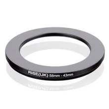 RISE(UK) 58 мм-43 мм 58-43 мм 58 до 43 Шаг вниз кольцо фильтр адаптер Черный