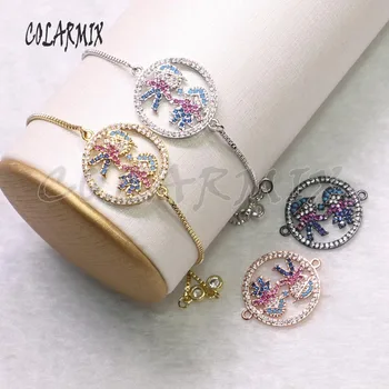 

12Pcs Fashion Zircon boy and girl charms bracelet colorful zircon charms jewelry Bracelet fashion jewelry gift for lady 9272