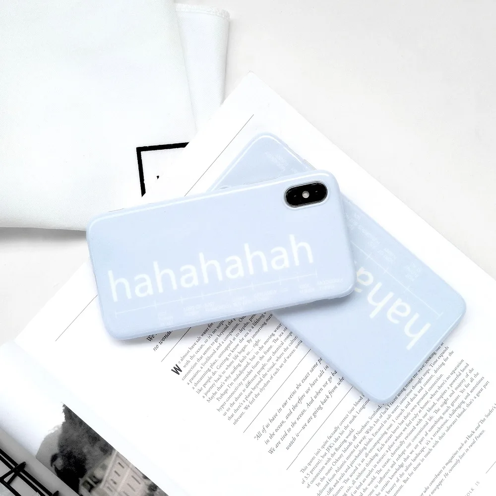 

Luxury High Quality IMD Text Phone Case For iPhone XSmax XR XS X 8 7 6s 6 Plus Ultra-thin Fashion Cute Character Coque Cover