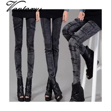 Женские однотонные черные джинсовые леггинсы весна осень облегающие узкие Стрейчевые Джеггинсы Женские уличные полосатые джинсы с заклепками брюки с черепом