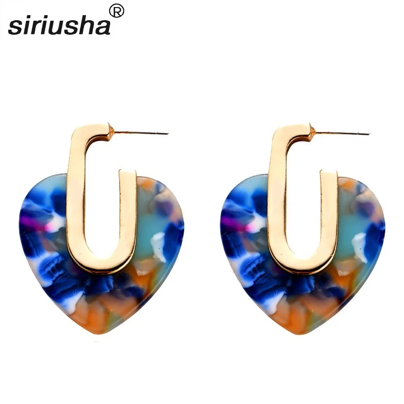 

Factory direct Simple Acrylic Edition Love Earrings Acrylic Plate Geometry Ear Jewelry Earrings Women Wholesale S192