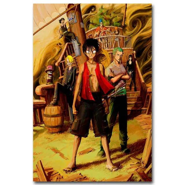 One Piece Strong World Anime Art Silk Fabric Poster Print 12x18 24x36 Inches Monkey D Luffy Zorro Ace Wall Pictures 001 Posters Writing Fabric Rayonposter Vintage Aliexpress
