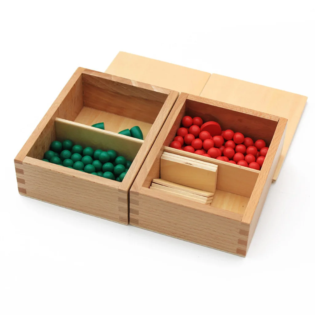 Montessori Boxed Preshcool Teaching Aids Arithmetic Teaching Aids Educational Wooden Toys Math Learning Toys for Kids