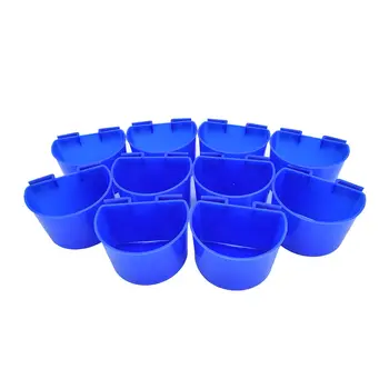 

10 pcs Cup Hanging Water Feed Cage Cups Poultry Gamefowl Rabbit Chicken Feeding Watering Supplies